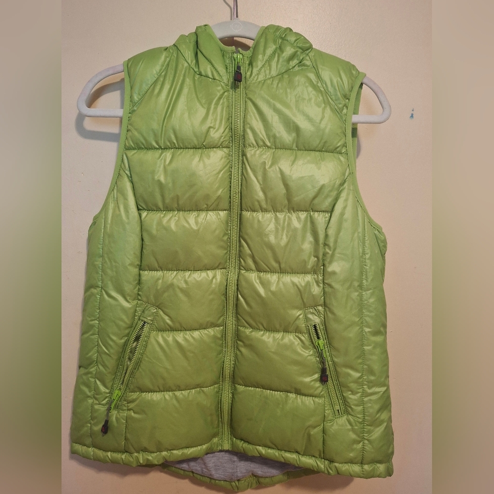 Tangerine Lime Green Puffer Vest